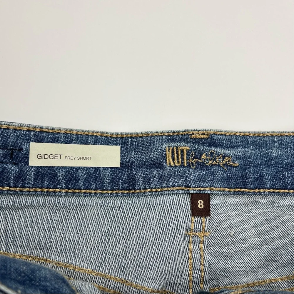 Kut From‎ the Kloth Gidget Frey Short Denim Jean Womens Size 8 Blue Pockets
